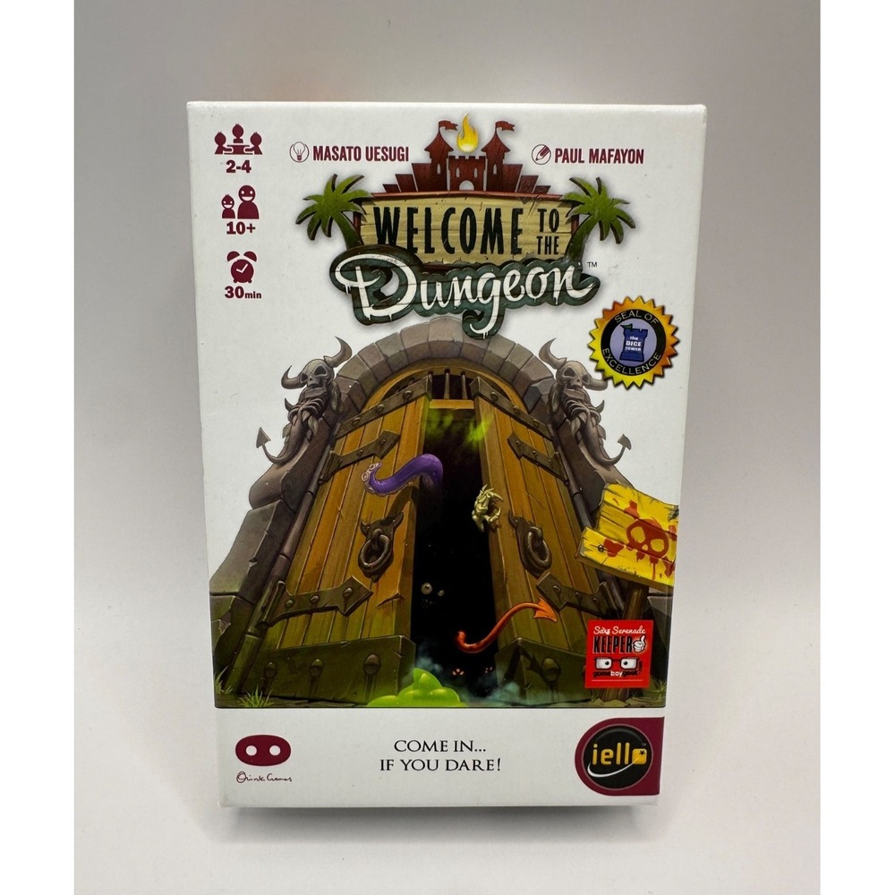 Welcome to the Dungeon Tile & Card Game Iello Games Fantasy 10+ COMPLETE